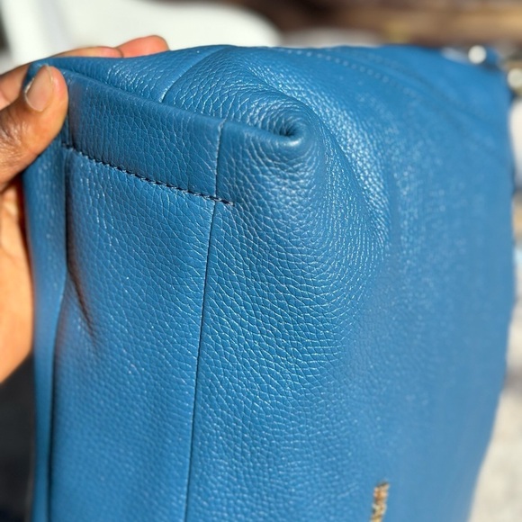 Michael Kors Blue Satchel Leather Purse - Picture 9 of 13